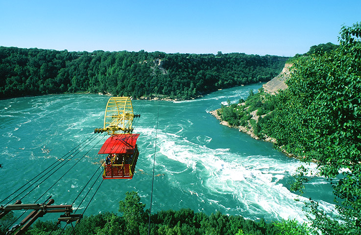 Das Aero Car überquert den Niagara River