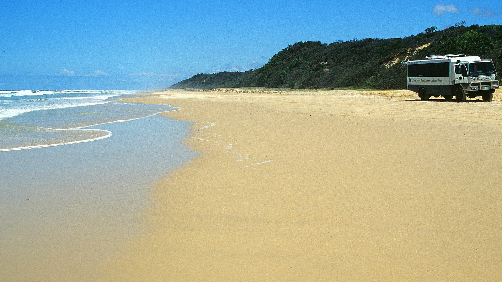 Der Eastern Beach ist die "Autobahn" der Insel. Foto: Hilke Maunder