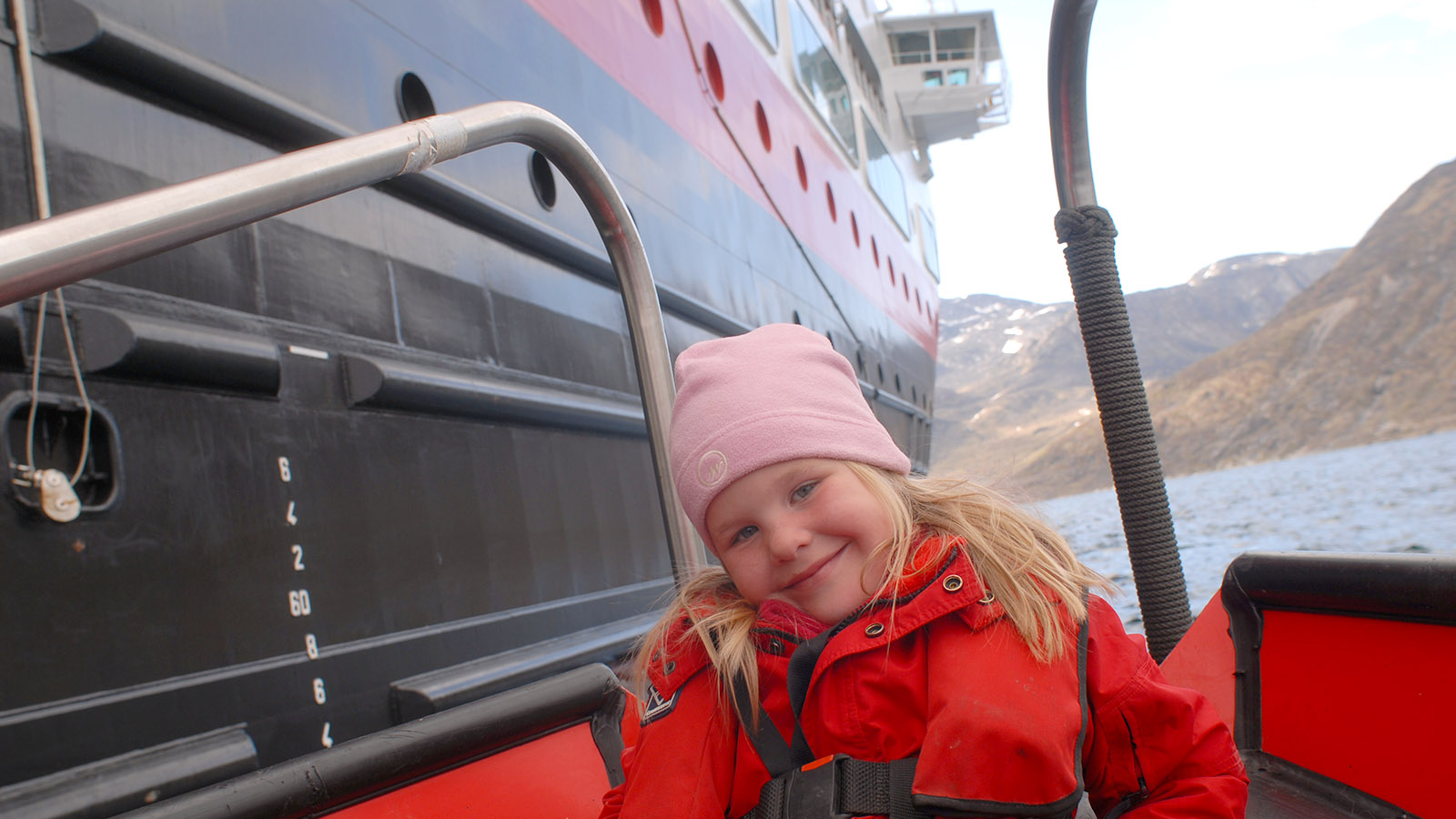 Grönland mit MS Fram: Tendern - für Kinder ein Riesenspaß! Foto: Hilke Maunder