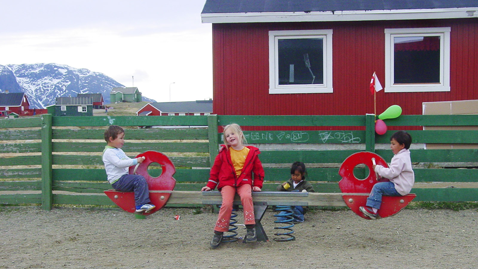 Grönland mit MS Fram: Der Kindergarten von Narsaq. Foto: Hilke Maunder