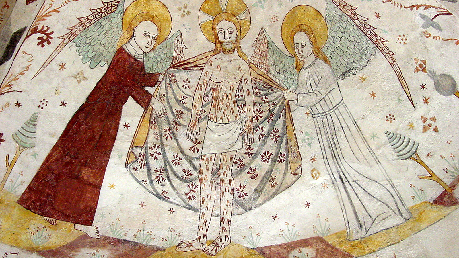 Mön: Die mittelalterlichen Wandmalerei des "Elmelunde Meisters". Foto: Hilke Maunder