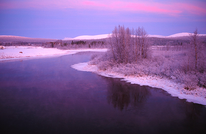 bei Levi: Ounasjöki-Fluss