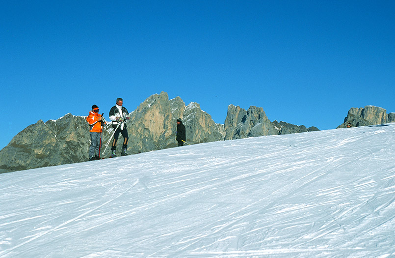 Civetta: Skiläufer am Col dei Baldi