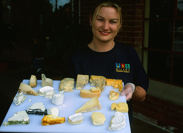 Käse gehört zu den Spezialitäten von Milawa